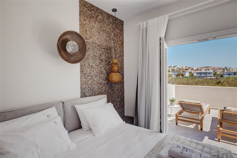 Deluxe Room with Premium Garden View Balcony & Lounge Beds at Armia Experience Hotel, Vári, Sýros